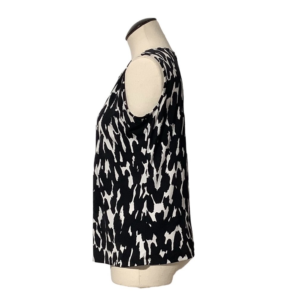 CALVIN KLEIN Pleated Neck Sleeveless Top - Size S - Picture 4 of 11